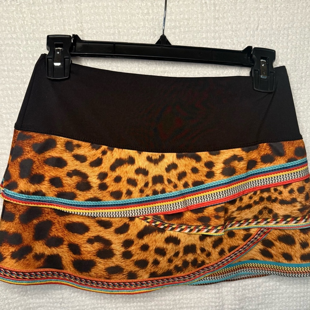 Lucky in Love Leopard Tennis Skirt NWOT Shorts Attached